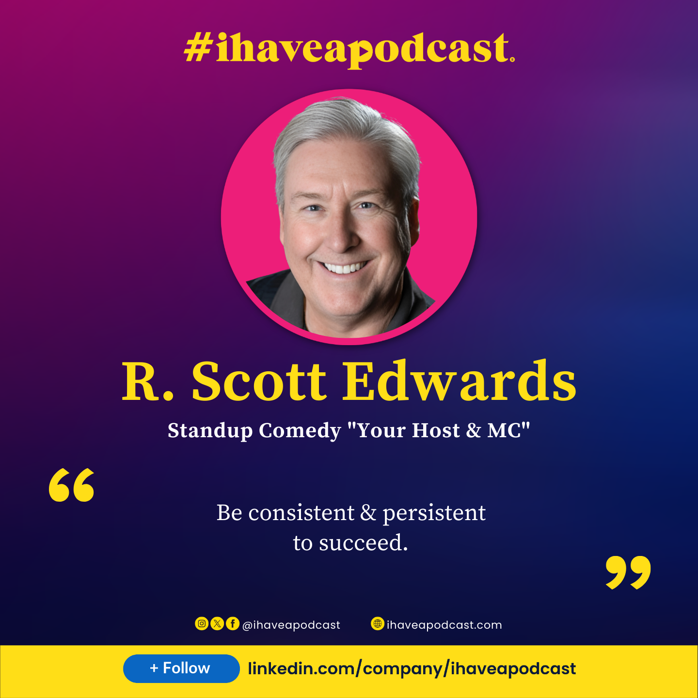 Standup Comedy Your Host & MC by R. Scott Edwards